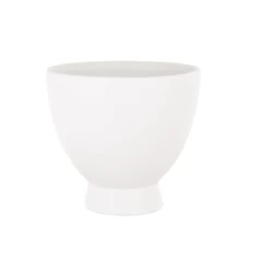 6” X 6” White DAHLIA FOOTED URN