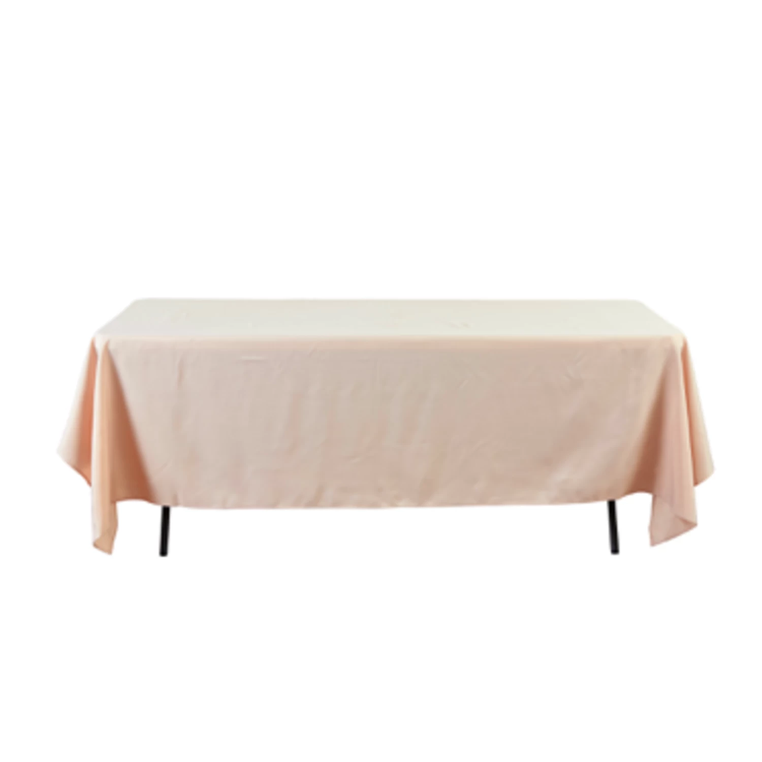 60" X 126" CHAMPAGNE RECTANGULAR POLYESTER TABLE COVER '38-0025CH 1 60" X 126" CHAMPAGNE RECTANGULAR POLYESTER TABLE COVER '38-0025CH