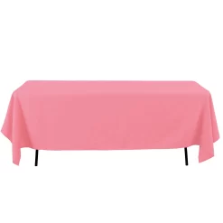 60 X 126’’ PINK RECTANGLE POLYESTER TABLE COVER