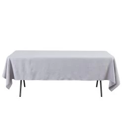 60 X 126’’ RECTANGULAR SILVER TABLECOVER