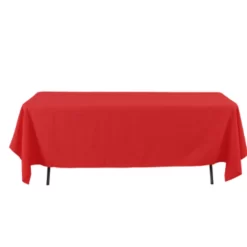 60" X 126" RED, RECTANGULAR TABLE COVER 38-0025rd
