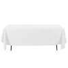 60 X 126'' WHITE RECTANGULAR POLYESTER TABLECOVER