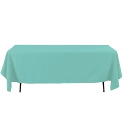 60X126'' AQUA RECTANGULAR POLYESTER TABLECOVER