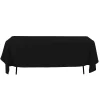60X126'' RECTANGLE POLYESTER TABLE COVER, BLACK 38-0025BK