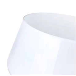 6.5”H X 10.5” WHITE GLASS TAPERED CYLINDER -Home Decor Store 65h x 105 white glass tapered cylinder 2