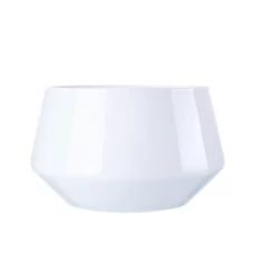 6.5”H X 10.5” WHITE GLASS TAPERED CYLINDER