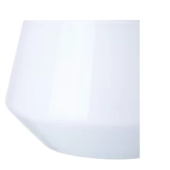 6.5”H X 10.5” WHITE GLASS TAPERED CYLINDER -Home Decor Store 65h x 105 white glass tapered cylinder 3