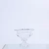 6.5”H X 8” THICK GLASS PEDESTAL VASE