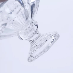 6.5”H X 8” THICK GLASS PEDESTAL VASE -Home Decor Store 65h x 8 thick glass pedestal vase 2