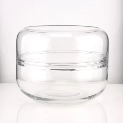 6.75”H X 8.75” D RING GLASS VASE