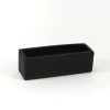 6"H X 16" X 4" MATTE BLACK LOW RECTANGLE CERAMIC