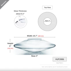 6"H X 20"D X 7"OPEN UFO SAUCER VASE -Home Decor Store 6h x 20d x 7open ufo saucer vase 2