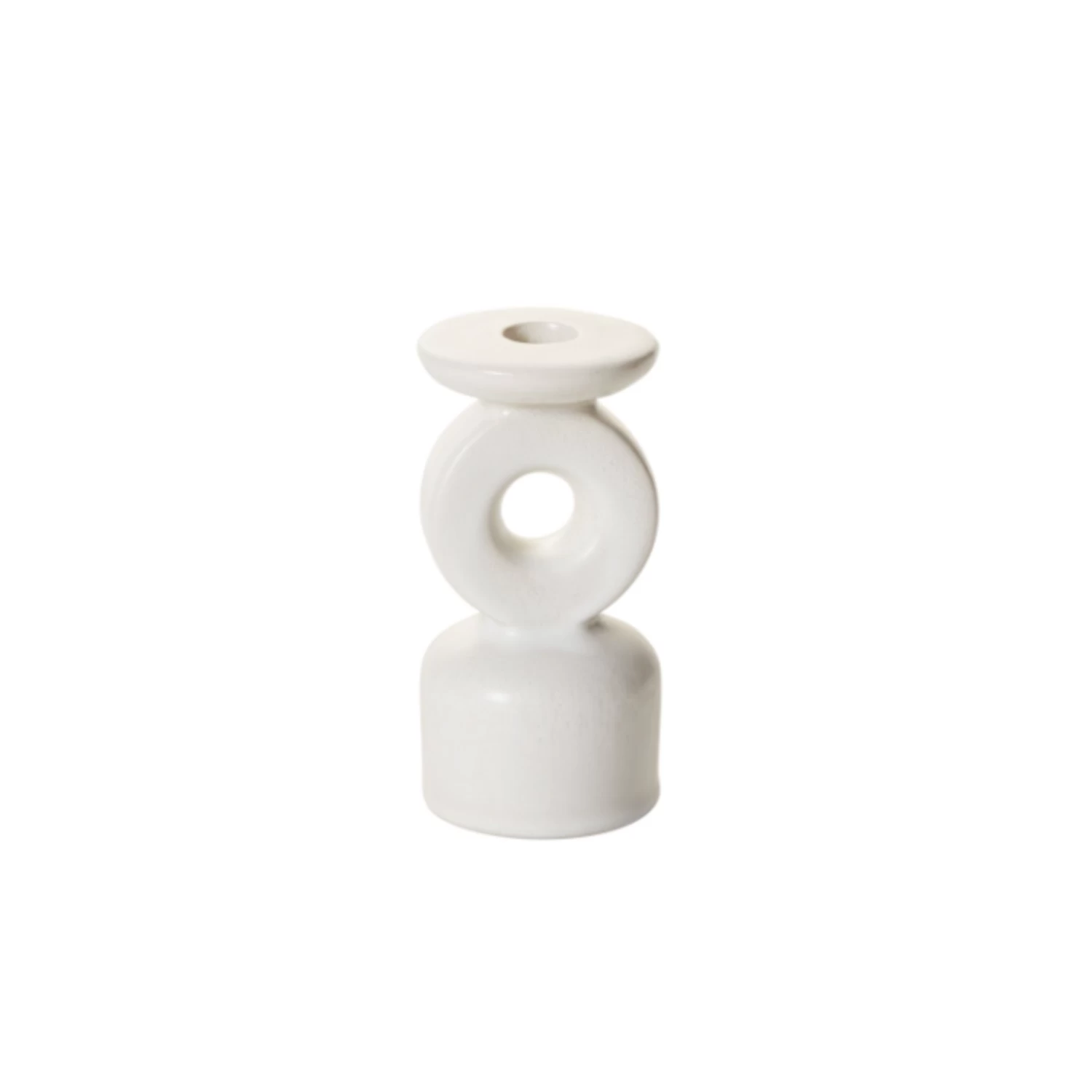 6”H X 3” X 2.5” WHITE CERAMIC FANTASIA CANDLEHOLDER 1 6”H X 3” X 2.5” WHITE CERAMIC FANTASIA CANDLEHOLDER