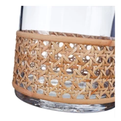 6”h X 5” BOHO STYLE CANE VASE -Home Decor Store 6h x 5 boho style cane vase 2