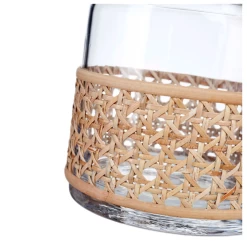 6”h X 5” BOHO STYLE CANE VASE -Home Decor Store 6h x 5 boho style cane vase 3
