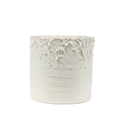 6”H X 6.5” ASPEN WHITE CERAMIC PLANTERS