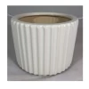 6”X 8” WHITE CERAMIC RIBBED CYLINDER
