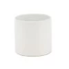 6”X6” MATTE WHITE CERAMIC CYLINDER VASE POT