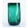 7.25”H X 6” GREEN BOBBLE’ GLASS