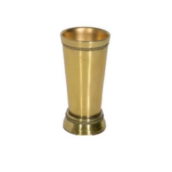 7"H X 3.5”W GOLD METAL MINT JULIP CUP