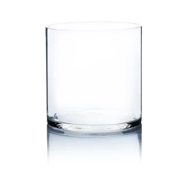 7"H X 7" CLEAR GLASS CYLINDER VASE
