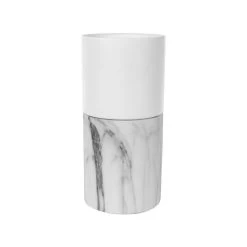 8 1/2" - STACKED PLANTER MARBLE AND WHITE