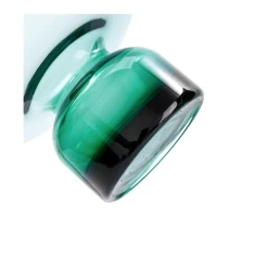 8” X 8” GREEN GLASS DOBLE VASE -Home Decor Store 8 x 8 green glass doble vase 3