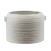 8.5”H X 12.5” WHITE ZINTO LOW AND WIDE CERAMIC PLANTER WITH SMALL HANDLE