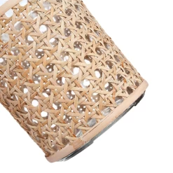 8”H X 4.25” BOHO GLASS WICKER CANE BUD VASE -Home Decor Store 8h x 425 boho glass wicker cane bud vase 2