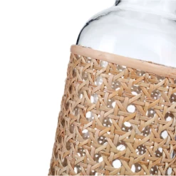 8”H X 4.25” BOHO GLASS WICKER CANE BUD VASE -Home Decor Store 8h x 425 boho glass wicker cane bud vase 3
