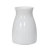 8”H X 4.25" MATTE WHITE GLASS CALVIN VASE