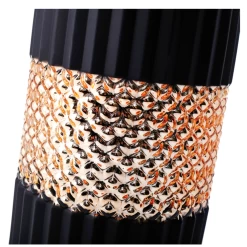 8”H X 4.5” BLACK WITH GOLD STUDDED AND RIBBED GLASS VASE -Home Decor Store 8h x 45 black with gold studded and ribbed glass v 2