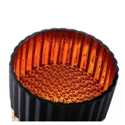 8”H X 4.5” BLACK WITH GOLD STUDDED AND RIBBED GLASS VASE -Home Decor Store 8h x 45 black with gold studded and ribbed glass v 5