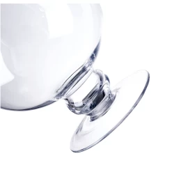 8”H X 4.5” GLASS PEDESTAL HURRICANE VASE -Home Decor Store 8h x 45 glass pedestal hurricane vase 3