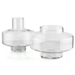 8”H X 8”D X 2.75”OPEN FLYING TOP GLASS CYLINDERS