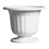 9 5/8"h X 10.88" Pedestal Urn - White