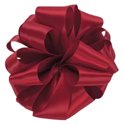 #9, 50 YD, DOUBLE FACE SATIN RIBBON SCARLETT RED