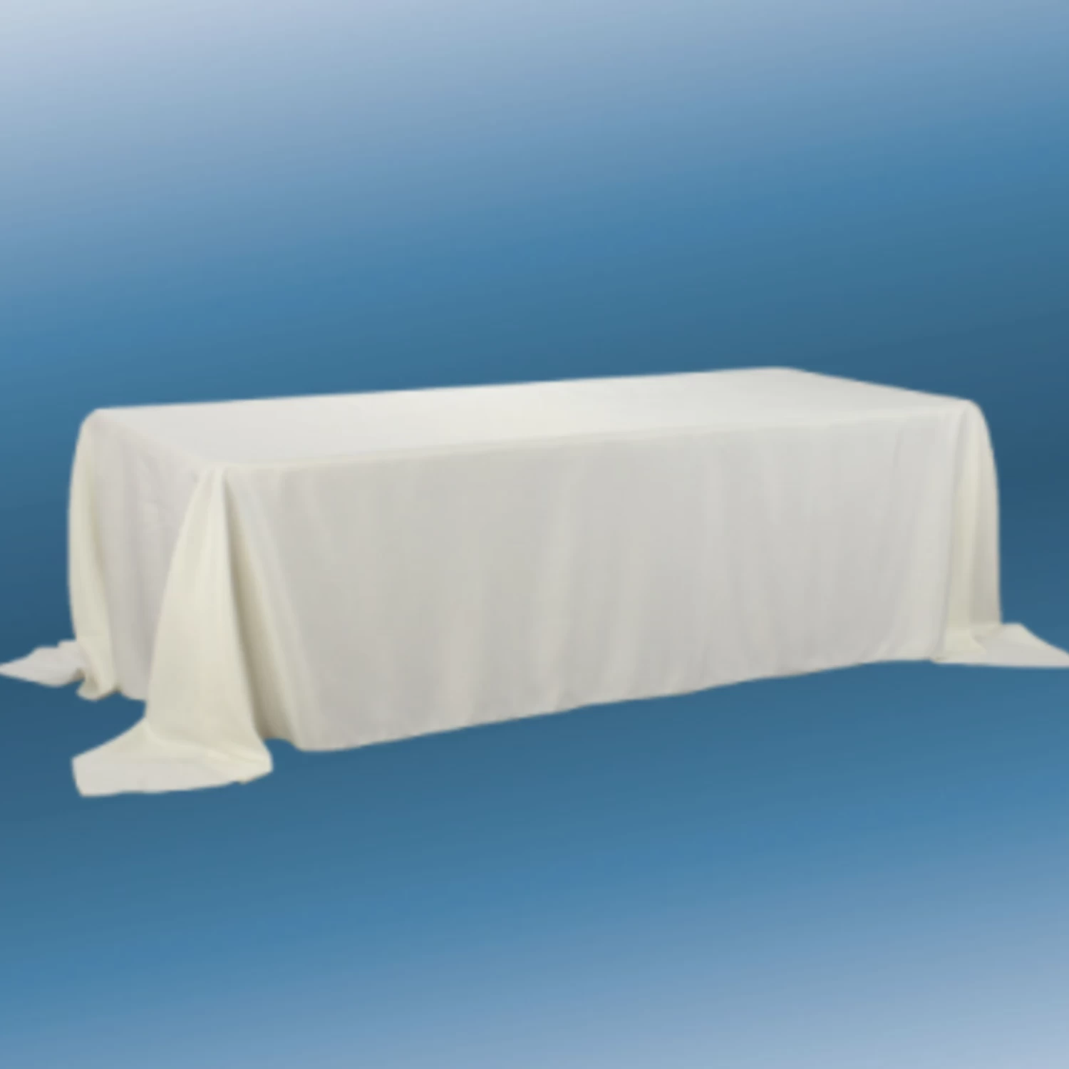 90” X 132” IVORY RECTANGLE POLYESTER TABLECLOTH 1 90” X 132” IVORY RECTANGLE POLYESTER TABLECLOTH