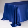 90" X 132" RECTANGLE SATIN ROYAL BLUE TABLECLOTH