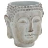9.5"h X 7.5" CEMENT BUDDHA HEAD PLANTER