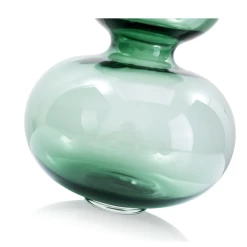 9.75’H X 8.75” GREEN GLASS DOBLE VASE -Home Decor Store 975h x 875 green glass doble vase 3