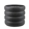 9”H X 10” BLACK CERAMIC WAVA PLANTER