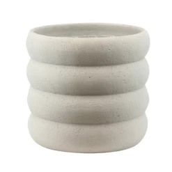 9βH X 10β WHITE CERAMIC WAVA PLANTER