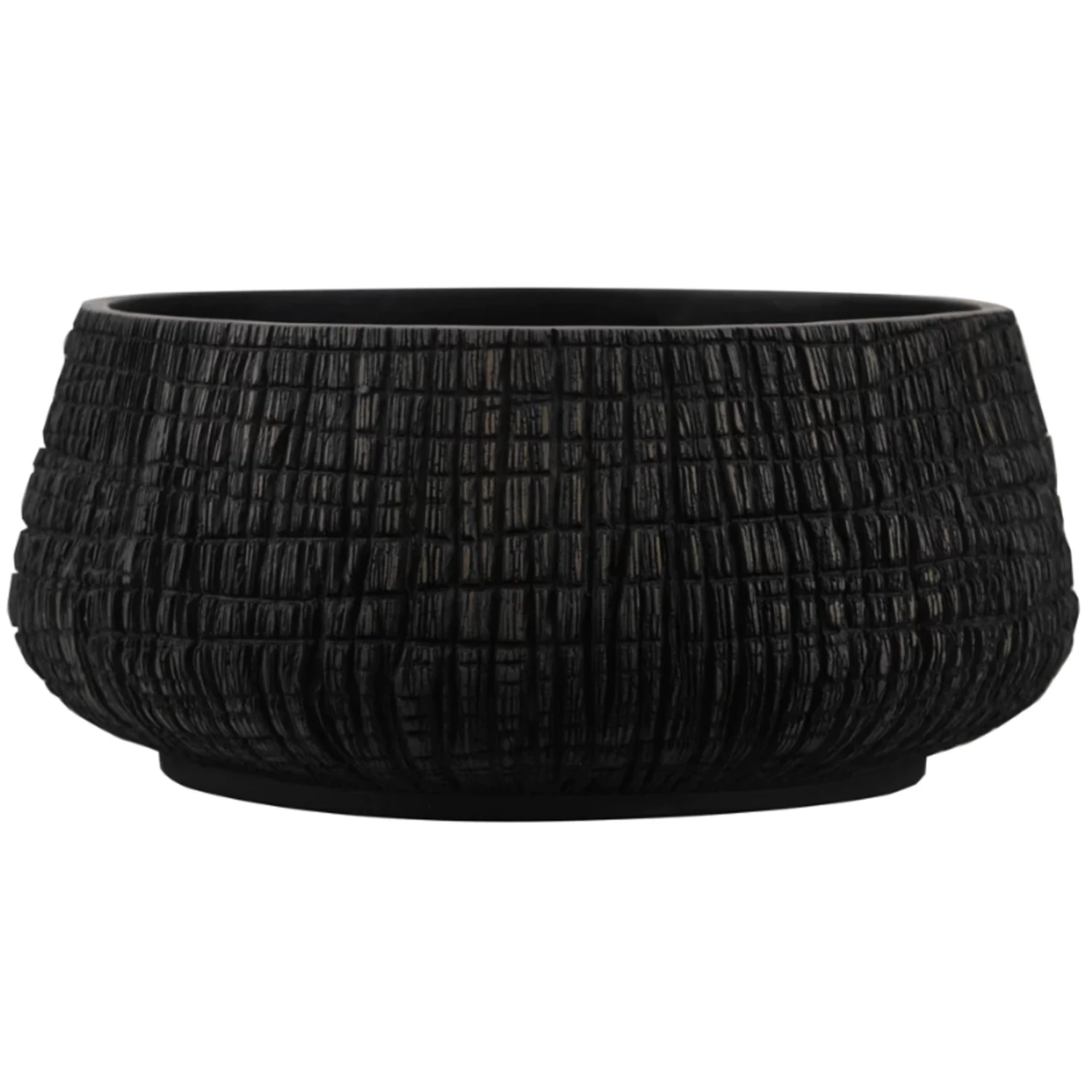 9”H X 19.5” BLACK ZEN FIBERGLASS/POLY-RESIN BOWL 2 9”H X 19.5” BLACK ZEN FIBERGLASS/POLY-RESIN BOWL - Image 2