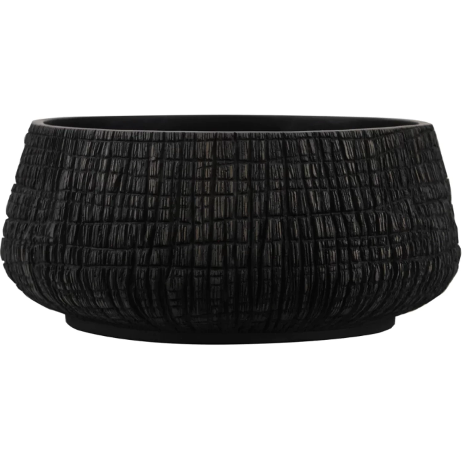 9”H X 19.5” BLACK ZEN FIBERGLASS/POLY-RESIN BOWL 1 9”H X 19.5” BLACK ZEN FIBERGLASS/POLY-RESIN BOWL