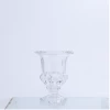 9”h X 7” THICK GLASS PEDESTAL VASE