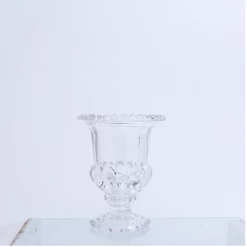 9βh X 7β THICK GLASS PEDESTAL VASE