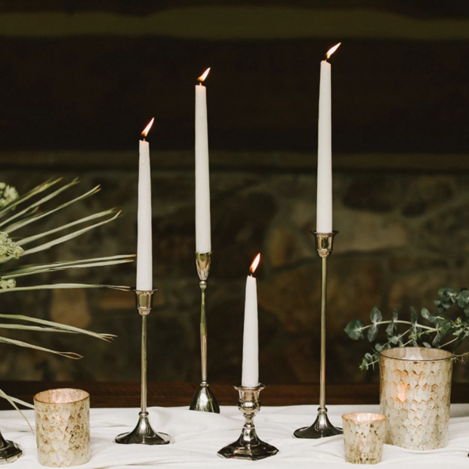 10.25”H X 2.25” ANTIQUE SILVER CANDLE STICK 4 10.25”H X 2.25” ANTIQUE SILVER CANDLE STICK - Image 4