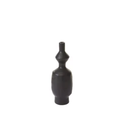10.25”H X 3.25” BLACK CERAMIC OAXACA BUDVASE