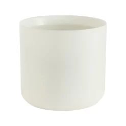 10”H X 10.75” WHITE CERAMIC KENDALL POT COLLECTION (AD)
